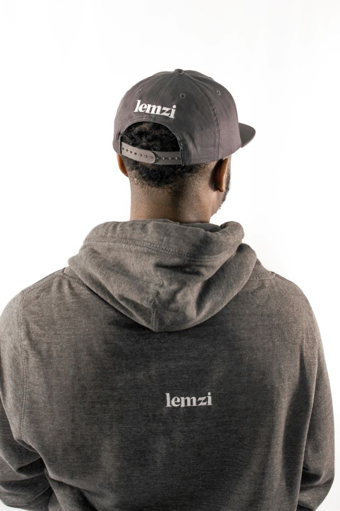 Unisex 5-panel Lemzi Snapback Adjustable Cotton Hat- GREY &amp; Limited Edition Lek.