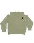 KIDS ESSENTIAL COTTON HOODIE - SOFT OLIVE