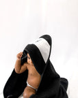 Lemzi Contrast Band Cotton Hooded Towel