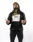 Outliers - A Creative Project (CP)  -Unisex Black & Yellow Contrast Cotton Hoodie