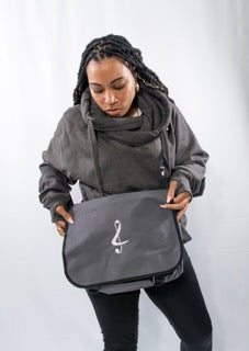 Lemzi&#39;s Unisex Large Ipad Messenger Bags - Grey or Black