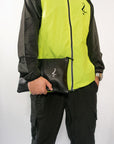 Unisex Treblelek Waterproof Lightweight Short Sportsuit Track Jacket - Yellow & Black