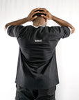 Unisex Short Sleeved 3 Ringer T-shirt -  BLACK & WHITE RING