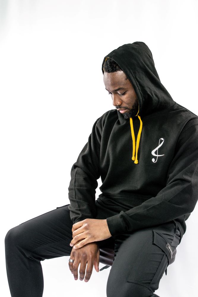Outliers - A Creative Project (CP)  -Unisex Black &amp; Yellow Contrast Cotton Hoodie