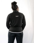 Women's SPORT Classic Fit Cool ½ Zip Sweatshirt - BLACK WHITE ZIP