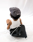 Unisex 5-panel Lemzi Snapback Adjustable Cotton Hat- GREY & Limited Edition Lek.