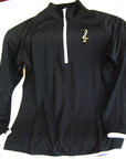 Women's SPORT Classic Fit Cool ½ Zip Sweatshirt - BLACK WHITE ZIP