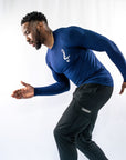 Men's TriDri Sport Long Sleeve Tight Fit Performance BASELAYER T-Shirt - Navy
